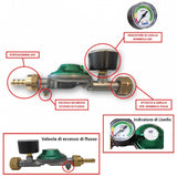 1 x RAW Customer Returns Boldrin Low pressure regulator 1.5Kg h 29mbar with excess flow safety valve and tank level indicator - RRP €34.82