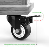 1 x RAW Customer Returns Set of 4 swivel castors with safety lock, 75 mm wheels, for furniture, quiet wheels, with polyurethane rubber coating, 360 swivel, total capacity 500 kg - RRP €35.9