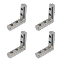 1 x RAW Customer Returns sourcing map L-Shaped Inner Joint Bracket 4pcs Inner Corner Connectors for 4040 Series Aluminum Extrusion Profile Slot 8mm Silver  - RRP €9.98