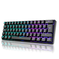 1 x RAW Customer Returns RK61 RGB Gaming Keyboard, 2.4GHz Wireless Bluetooth Wired 60 Mechanical Keyboard 61 Keys, Hot-Swappable Red Switch with RGB Lighting, Compatible for Win Mac, Black QWERTZ  - RRP €76.99