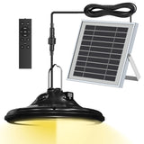 1 x RAW Customer Returns Neoglint Solar Hanging Lamp for Outdoor Indoor, Solar Pendant Light with 3 Colors, 4 Brightness, Solar Light for Outdoor Use with Controller, IP66 Waterproof Solar Panel Light for Patio Garden - RRP €54.78