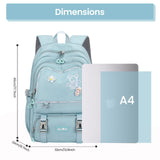 1 x RAW Customer Returns Amythe School Backpack Teenager Girls Backpack School Large Girls School Bag Waterproof Casual Daypack for Primary School, Secondary School and University -Blue - RRP €39.66