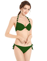 2 x RAW Customer Returns Eonar women s swimwear, removable push-up pads, bikini set size 36-40, M-green - RRP €58.04