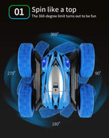 1 x RAW Customer Returns Pup Go 360 Spins Flips RC Stunt Car - Double-Sided 4WD High Speed 2.4GHz Remote Control Racing Car Toy for Kids, 360-Degree Rolling Rotation with LED Lights, Gift for Boys Ages 3 and Up - RRP €21.6