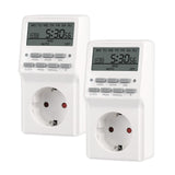 1 x RAW Customer Returns HBN 2X Digital timer weekly timer with 20 switching programs timer socket for indoors, countdown, random function, summer time switch, max. 3680W - RRP €18.99