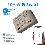 1 x RAW Customer Returns Newgoal 1 Channel Smart Switch Momentary Latching WiFi Relay, Bluetooth eWeLink APP Control Switch, DIY Smart Home, Compatible with Alexa Google Home - RRP €18.48