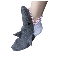 1 x RAW Customer Returns SumLeiter Women Knitted Socks Funny Socks Warm Winter Socks Fashion Embroidery Socks Sports Knitted Animal Crocodile Socks Bed Socks Non-Slip Socks for Women - RRP €24.0