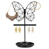 3 x Brand New Dzmuero Jewelry Stand, Necklace Stand, Jewelry Stand, Exquisite Black Butterfly Stand, High Quality Metal, Durable, for Earrings, Necklaces, Jewelry 35 x 14 CM, 1 Piece  - RRP €61.2