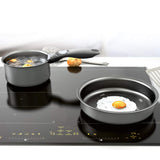 1 x RAW Customer Returns BATTRINOX 199952 Set of pans and pots for all stoves, including induction stoves, 6 pieces, black - RRP €64.9