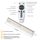 1 x RAW Customer Returns LDOPTO LED Cabinet Lighting, LED Lamp Battery Operated with Remote Control, Battery Operated Cabinet Night Light with Magnetic Strip for Closet, Stairs, Garage, 3000K Warm White - RRP €19.72