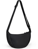 1 x RAW Customer Returns Yuson Girl Women s Half Moon Shoulder Bag Half Moon Shoulder Bags with Adjustable Shoulder Strap Solid Color Hobo Bag Nylon Crossbody Bag for Shopping Travel Party Work Black  - RRP €15.62