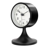 1 x RAW Customer Returns Lafocuse Metal Non-Ticking Alarm Clock with Snooze, Vintage Classic Black Analog Desk Clock, Silent Bedside and Shelf Alarm Clock 12cm - RRP €18.68