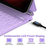 1 x RAW Customer Returns GOOJODOQ for iPad Pro 11 iPad Air 5 4 Keyboard Case, Floating Magnetic Design with Trackpad, QWERTZ Layout 7 Color Backlit Keyboard for iPad Pro 11 iPad Air 5th 4th Generation, Purple - RRP €119.99