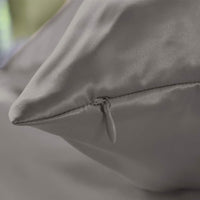 1 x RAW Customer Returns THXSILK 25 Momme Silk Pillowcase for Hair and Skin - Mulberry Silk Pillowcase - Hypoallergenic with Hidden Zipper - Pure Silk on Both Sides... Charcoal, 40x80cm  - RRP €36.28