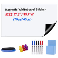 4 x RAW Customer Returns Ezigoo Whiteboard Film - 40 70cm Magnetic Film Self-Adhesive White, Whiteboard Magnetic with 6 Markers, Sponge Magnets and 6 Magnets for Organization at Home, in the Office and at School DIY - RRP €73.4