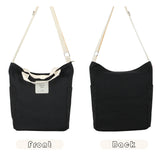 1 x Brand New Syrads Women s Totes Shoulder Bag Handbag Canvas Casual Crossbody Hobo Bag Shopping Bag Handbag, Black - RRP €32.4