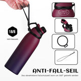 1 x RAW Customer Returns Fjbottle stainless steel sports drinking bottle with magnetic lid 1L, 800ml, 600ml, 400ml BPA-free leak-proof children s bottle - suitable for carbon dioxide 1500ML thermal water bottle for school, fitness - RRP €23.99