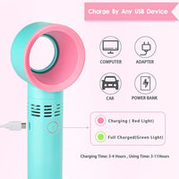 1 x RAW Customer Returns Hsthe Sea Portable Fan Mini Portable Fan USB Rechargeable Eyelash Dryer Bladeless Air Conditioning for Essential Eyelash Extension Green  - RRP €22.8