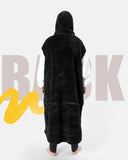 2 x Brand New Argstar Oversized Hooded Sleeve Blanket for Women and Men, Portable Sherpa Blanket for Adults Comfortable Warm Hooded Sweatshirt with Deep Pocket Elastic Sleeve Black Thickened Lengthened  - RRP €48.71