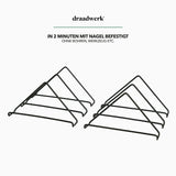 1 x RAW Customer Returns draadwerk record wall mount set of 6 NO DRILLING LP shelf Vinyl decoration wall LP holder Vinyl storage Record stand - RRP €19.9