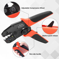 1 x RAW Customer Returns RNGWAPER Insulated Wire Terminal Crimper, Crimper for Insulated Connectors Electrician Pressure Pliers for Electrical Terminals Electrical Cable Crimper 0.5-6 mm  - RRP €17.96