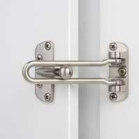 1 x RAW Customer Returns HASWARE Home Security Door Lock Swing Bar, Silver Alloy Anti-Theft Door Guard Latch for Front and Interior Door, Child Proof Reinforced Door Stop Silver  - RRP €14.1