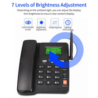 1 x RAW Customer Returns Bisofice Corded Telephone Desk Phone Support GSM 850 900 1800 1900MHz Dual SIM Card 2G Landline Telephone with Radio Antenna Alarm for Home Call Center Office Hotel - RRP €39.98