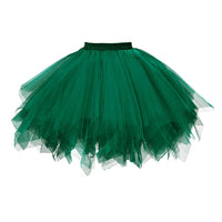 1 x RAW Customer Returns Carnival Women s 80s Blackish Green Puffy Tulle Skirt Tutu Skirts Tulle Petticoat REUSABLE  - RRP €25.2