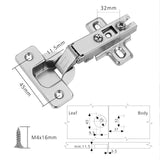 1 x RAW Customer Returns Furniware 10 pieces hinges for cabinet doors, cabinet hinge, concealed hinge, kitchen cabinet hinge, opening angle 110 for cabinet furniture, cabinet door hinges for kitchen cabinets - RRP €22.96