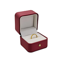 1 x RAW Customer Returns WisePoint ring box wedding, PU leather ring box, elegant presentation box for marriage proposal, engagement, wedding red  - RRP €10.07