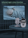 1 x RAW Customer Returns YOTON Baby Monitor, Video Camera 2.4 LCD Screen, No WiFi, Infrared Night Vision, Two-Way Audio, Temperature Display, Smart VOX Mode, 10 Lullabies - RRP €53.88