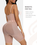 1 x RAW Customer Returns FeelinGirl Women s Shapewear Seamless Tummy Control Full Body Body Shaper Overbust Butt Lift Thigh Slimmer Figure Shaping with Non-Removable Straps Beige XL XXL - RRP €36.24