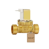 1 x RAW Customer Returns EXLECO DC 12V Solenoid Valve G3 4 Electromagnetic Valve 2 Way Water Inlet Brass Electric Magnet Valve Water Distribution Valves Normally Closed Solenoid Valve for Water Water Supply - RRP €14.9