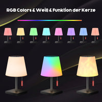 1 x RAW Customer Returns GGII Solar Outdoor Table Lamp Dimmable 7 Colors RGB Outdoor Table Lamp Wireless USB Charging Solar IP44 Waterproof Lamp for Outdoor Garden Restaurant - RRP €30.85