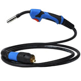 1 x RAW Customer Returns MIG MAG welding torch MB 15AK shielding gas hose package Euro central connection welding machines gas cooled light flexible head high quality welding cable 4 meters  - RRP €43.99