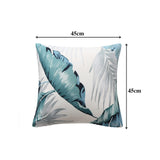 1 x RAW Customer Returns Jaotto Pillowcases Pack of 2 Decorative Sofa Cushion Covers Spandex Square Cushion Covers 45x45cm for Living Room Bedroom Home White Leaves, Set of 2  - RRP €11.99