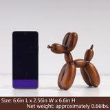 5 x Brand New Resin Balloon Dog Sculpture - Wood Grain Balloon Dog Figurine for Home Office, Bookshelf, Desk, Coffee Table Decoration, Entryway Console and Vanity Table Decoration - RRP €102.0