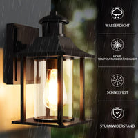 1 x RAW Customer Returns Lamomo outdoor lamp with motion detector, 3 lighting modes lamp with motion detector outside, IP23 waterproof aluminum outdoor wall light LED for house - RRP €60.49