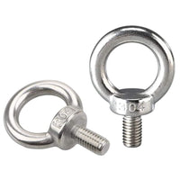 1 x RAW Customer Returns 10 pieces eyebolts M8 stainless steel eyebolts, rust-proof eyebolts ring eye screw, ring round eye screw eye bolt, 304 stainless steel - RRP €11.09