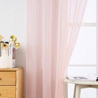 1 x RAW Customer Returns MIULEE Voile Curtain Transparent Curtain Made of Voile Plain Rod Pocket Transparent Living Room Airy Decorative Curtain for Bedroom Set of 2 175 x 140cm H x W , Light Pink - RRP €22.76