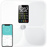 1 x RAW Customer Returns Lepulse body fat scale Lescale F4, scale with body fat and muscle mass, personal scale with body fat analysis, body analysis scale, ultra precision body scale, large display, 15 body measurements, white - RRP €56.46