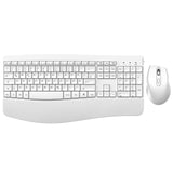 1 x RAW Customer Returns Seenda Ergonomic Keyboard Mouse Set, 2.4G USB Wireless Full Size Keyboard and Mouse with Wrist Rest and Foldable Stand, Wireless Keyboard Mouse Combo for Windows Computer Laptop PC, White - RRP €37.3