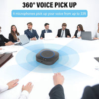 1 x RAW Customer Returns YUANJ Bluetooth conference speaker, USB conference speaker for home office, 4 integrated microphones for improved voice recording noise cancelling, microphone PC for Zoom, Skype etc. - RRP €70.58