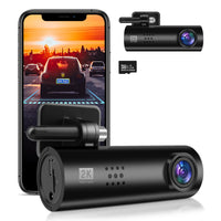 1 x RAW Customer Returns Dashcam Car Front and Rear, 2K 2560x1440P WiFi Car Dash Camera, with 64 GB SD Card, 170 Wide Angle Mini Front Dash Camera Car Wireless, WDR, App Control, Parking Monitoring, Loop Recording - RRP €63.66