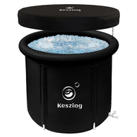 1 x RAW Customer Returns Keszing Inflatable Ice Bath Foldable Bathtub Adults 75cm Ice Barrel Ice Bath Ice Bath Barrel with Cover Foldable Freestanding Mobile Bathtub Bath Barrel Inflatable Ice Barrel Outdoor Ice Tub - RRP €110.92