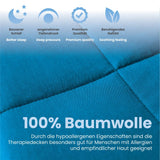 1 x RAW Customer Returns Dailydream Therapy Weighted Blanket Made of Cotton, 4.5Kg for Adults, 135x200cm, Blue - RRP €50.36