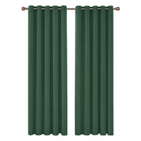 1 x RAW Customer Returns Deconovo Blackout Curtain Eyelet Curtains Bedroom Eyelet Curtain Opaque Curtain 229 x 168 cm Height x Width , Forest Green, Set of 2 - RRP €63.49