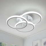 1 x RAW Customer Returns DELIPOP Modern LED Ceiling Light, 40W Round Aluminum Ceiling Lamp, White Acrylic Ceiling Light for Living Room, Bedroom, Dining Room, Kitchen, Cold White Light 6500K - RRP €42.99