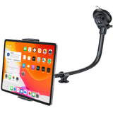 1 x RAW Customer Returns APPS2Car tablet holder car, tablet holders car, for 7.9-11 inch gooseneck tablet holder car front for iPad Mini 9.7 10.2 10.5 and more, 13 inch long arm anti-vibration 360 degree adjustable - RRP €20.15