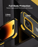 1 x RAW Customer Returns MobNano iPhone 14 Pro MAX Case Anti-Shock Transparent Layer Silicone Bumper Case for iPhone 14promax 360 Degree Full Protective Case - Black Gold - RRP €12.99